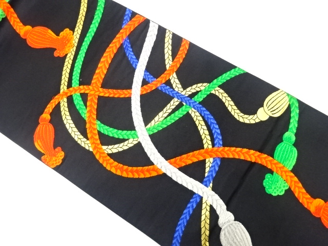 アンティーク　組紐模様織り出し袋帯（着用可）